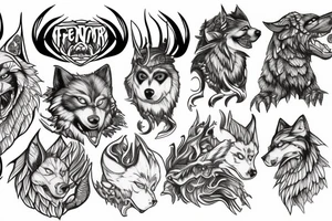fenrir nordic style tattoo idea