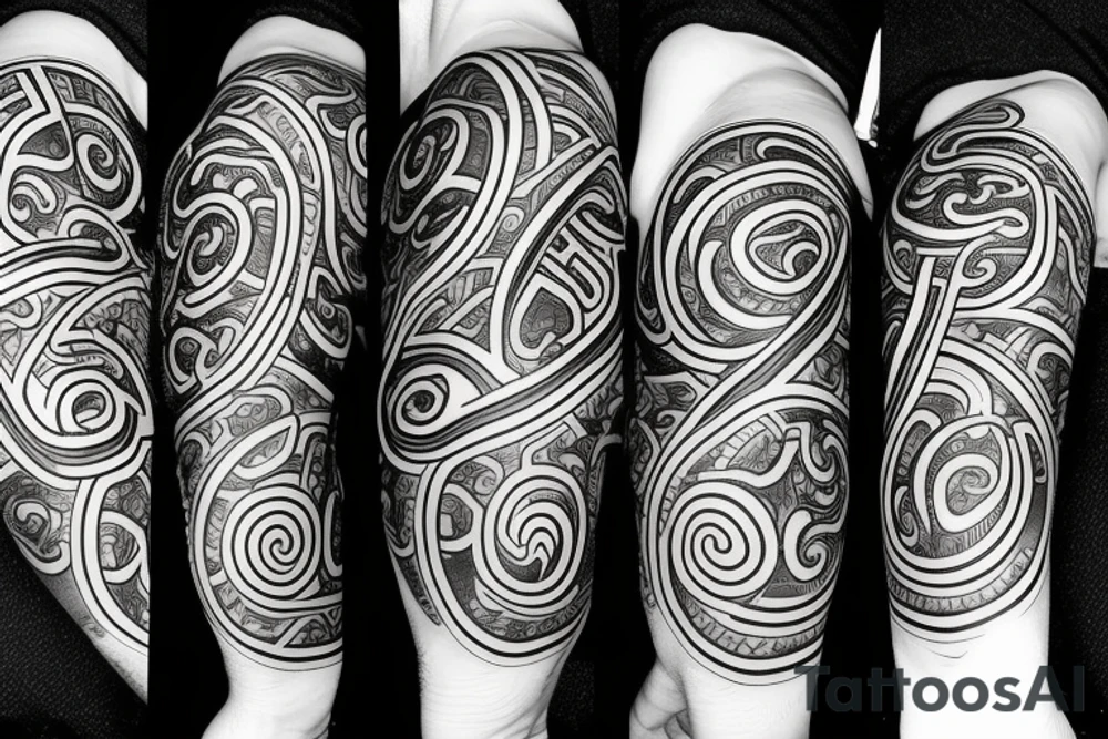 Blessed with symbols tattoo idea