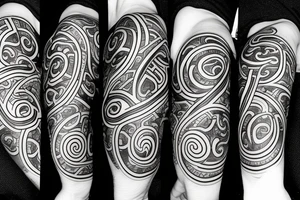 Blessed with symbols tattoo idea
