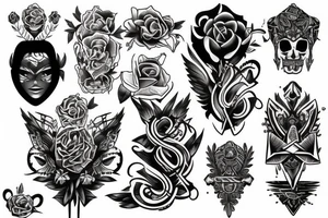 Blessed with symbols tattoo idea