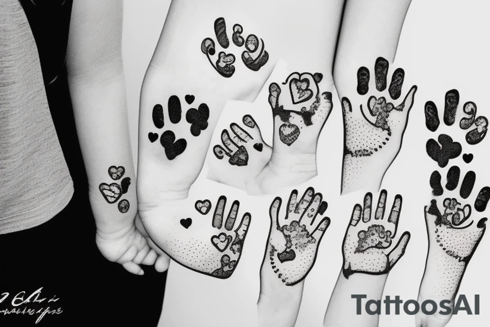 Cat paw with a heart tattoo idea