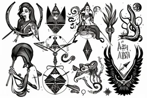 sagittarius, libra tattoo idea