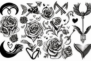 sagittarius, libra, broken love tattoo idea