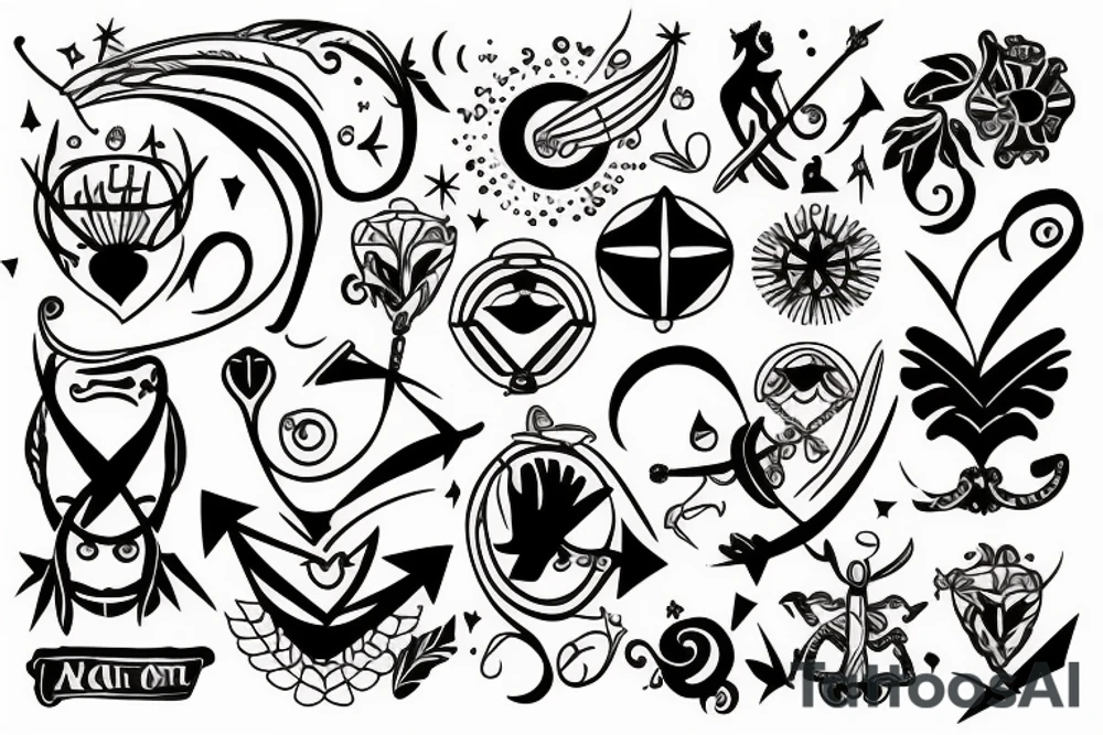 sagittarius, libra, broken love tattoo idea