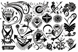 sagittarius, libra, broken love tattoo idea