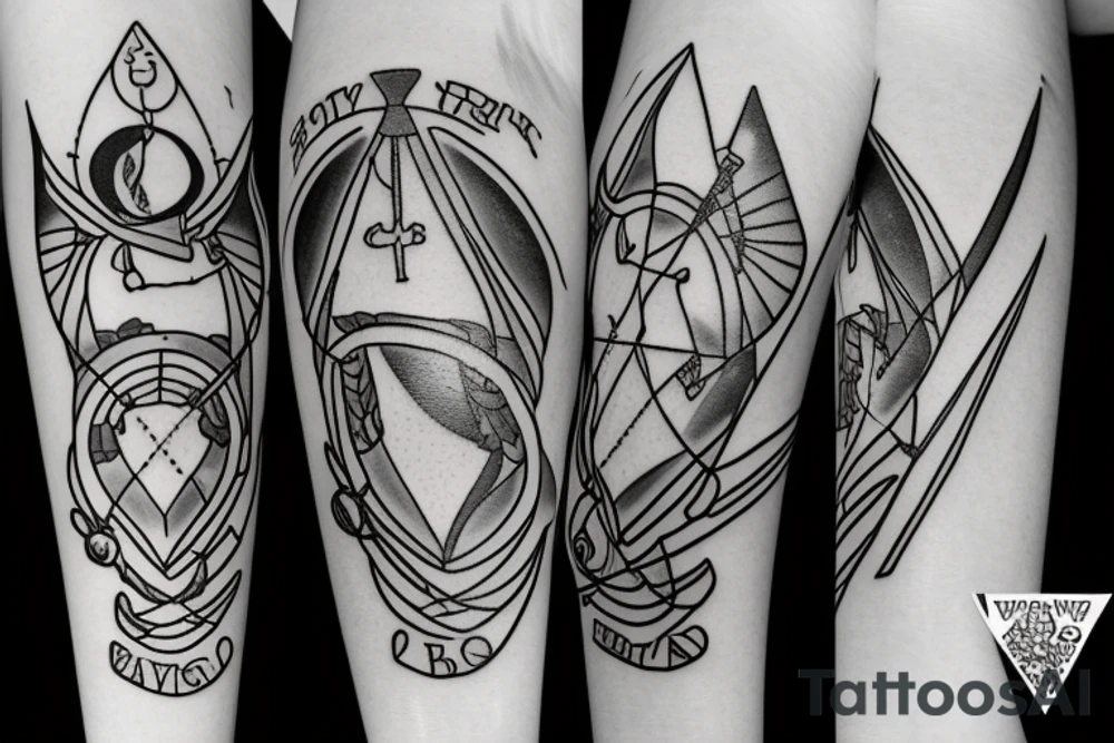 sagittarius, libra, broken love tattoo idea