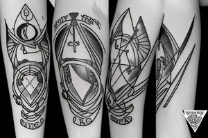 sagittarius, libra, broken love tattoo idea