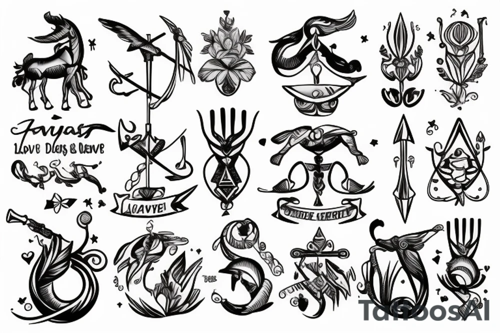 sagittarius, libra, always love tattoo idea