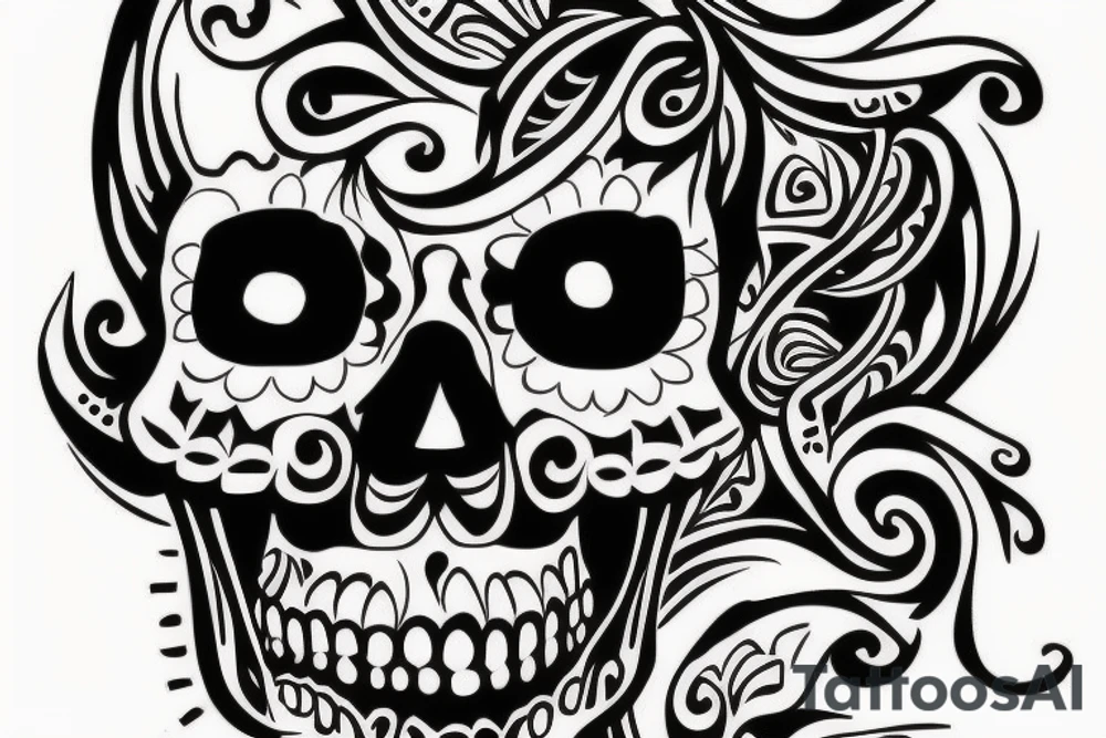 Skull tattoo idea