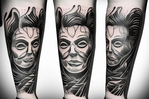 Arm sleeve smile now cry later praying hands serenity prayer 1956 Lincoln Whittier blvd tattoo idea