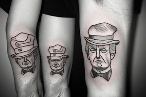 donald trump with poo hat tattoo idea
