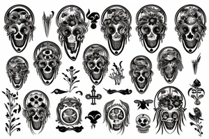 Lycoris radiata and memento mori symbolic tattoo idea