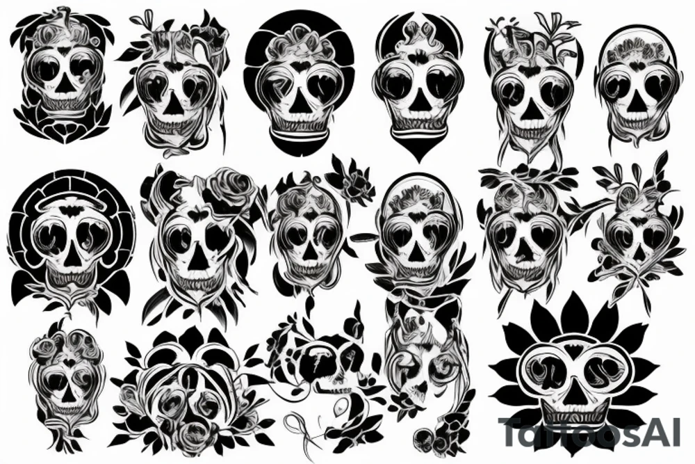 Lycoris radiata and memento mori symbolic tattoo idea