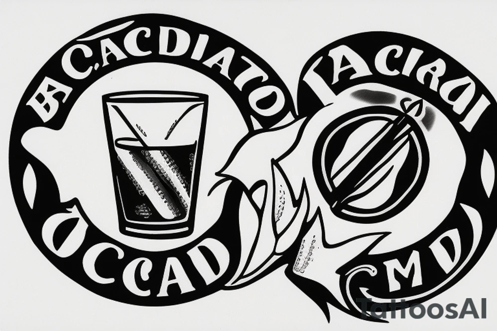 Bacardi logo with a semi-colon tattoo idea