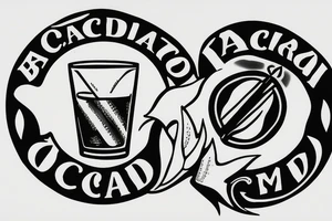 Bacardi logo with a semi-colon tattoo idea