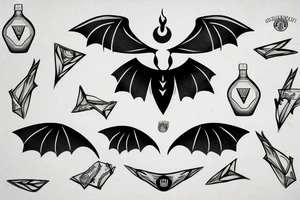 Bacardi bat with a semi-colon tattoo idea