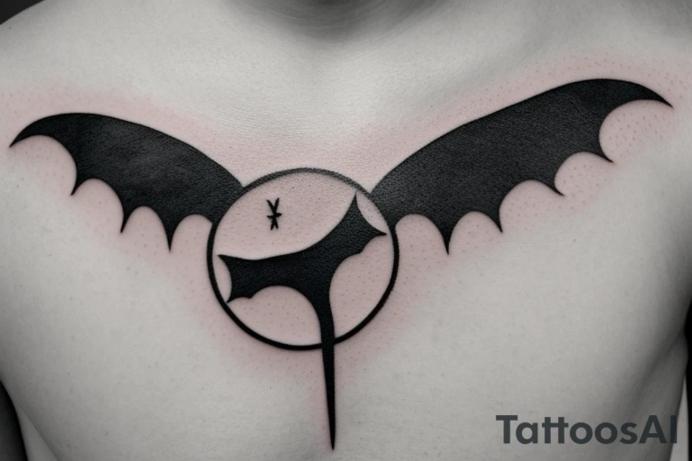 Bacardi bat with a semi-colon tattoo idea