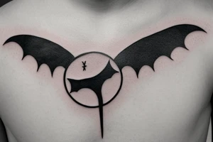 Bacardi bat with a semi-colon tattoo idea