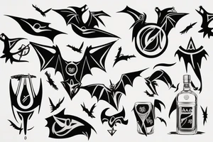 Bacardi bat tattoo idea