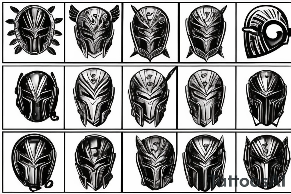 Spartan helmet tattoo idea