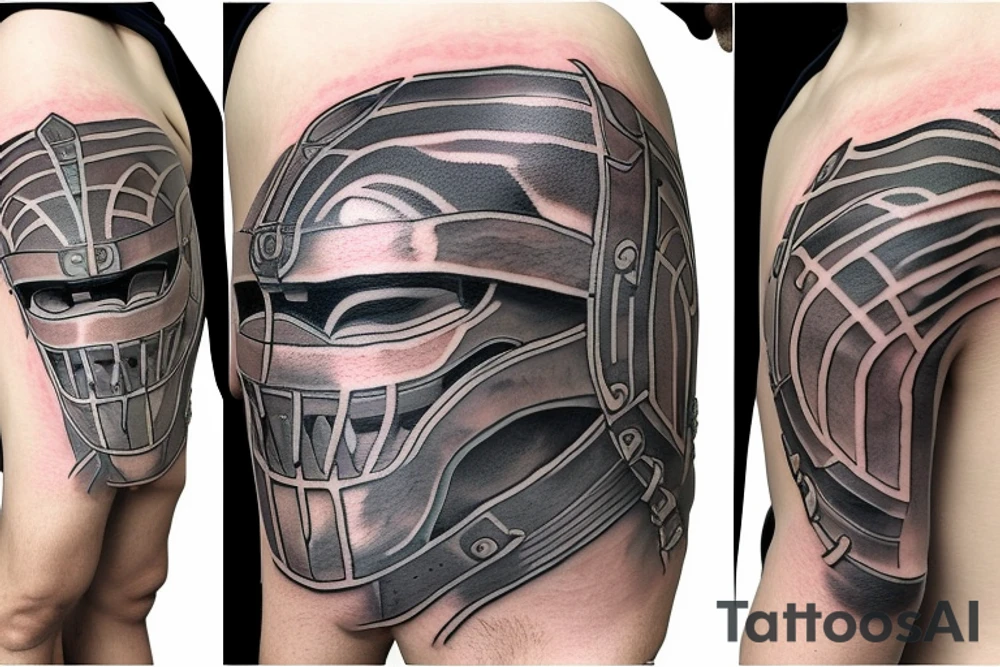 Spartan helmet tattoo idea