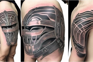 Spartan helmet tattoo idea