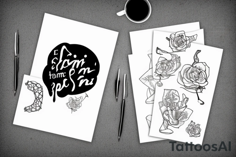 El texto "iram qui vincit, hostes superat maximum" en una circunferencia tattoo idea