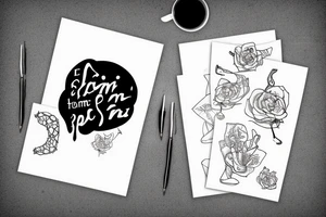 El texto "iram qui vincit, hostes superat maximum" en una circunferencia tattoo idea