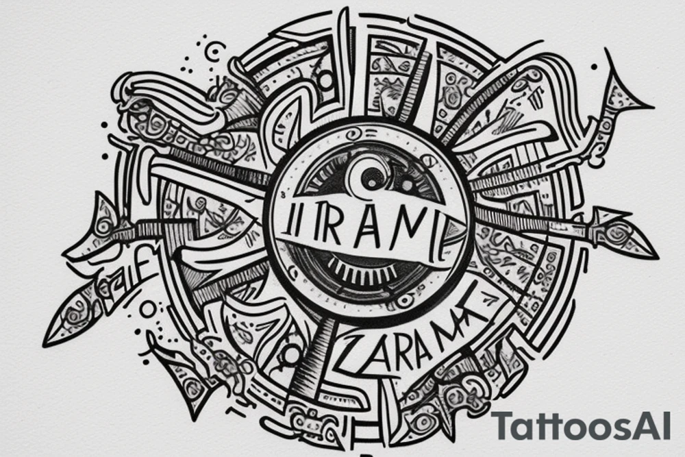 the text "iram qui vincit, hostes superat maximum" describing a circle tattoo idea