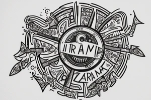 the text "iram qui vincit, hostes superat maximum" describing a circle tattoo idea