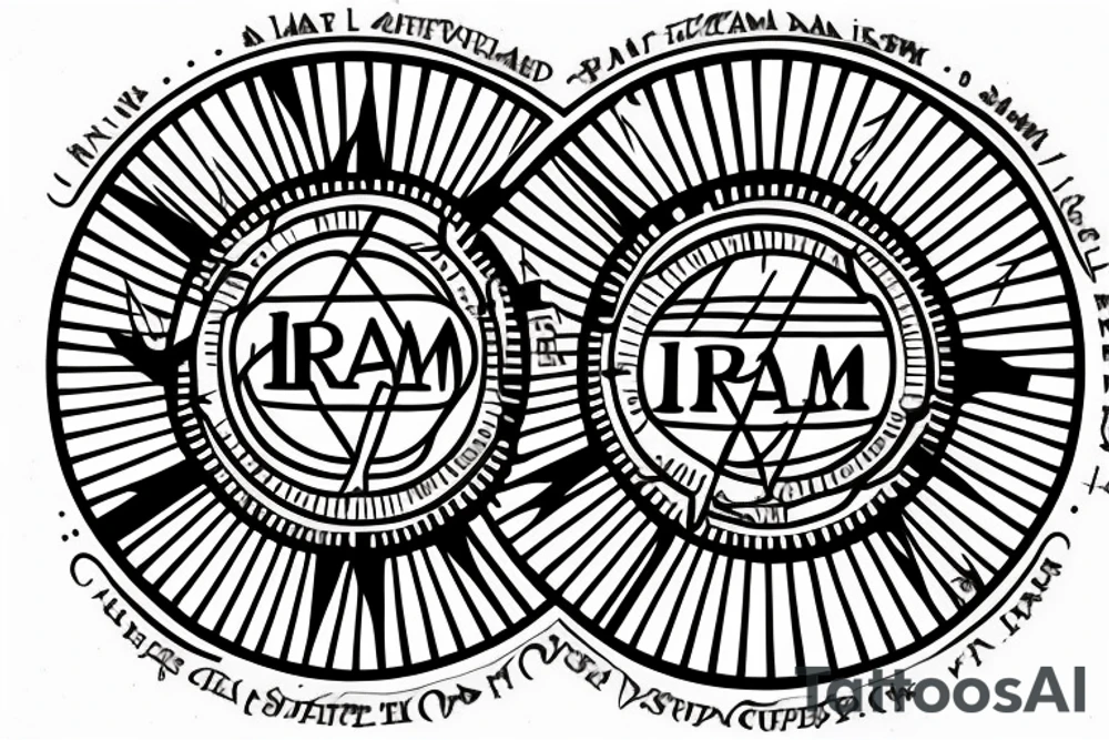 the text "iram qui vincit, hostes superat maximum" describing a circle tattoo idea