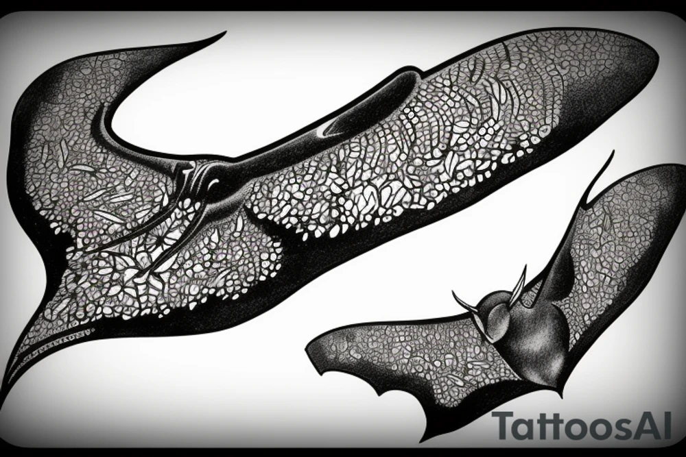 manta ray, glory, in motion tattoo idea