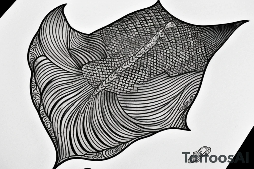 manta ray, glory, in motion tattoo idea