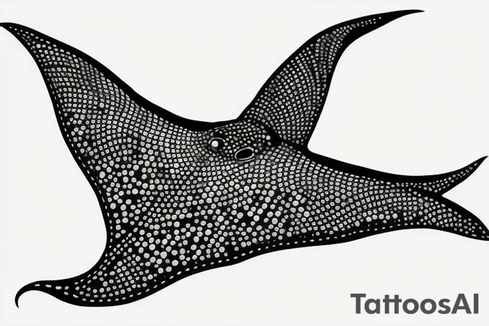 manta ray, mosaic tattoo idea