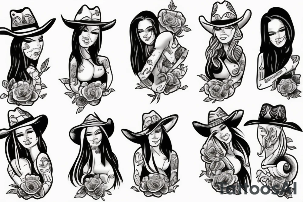 Cowgirl lesbians tattoo idea