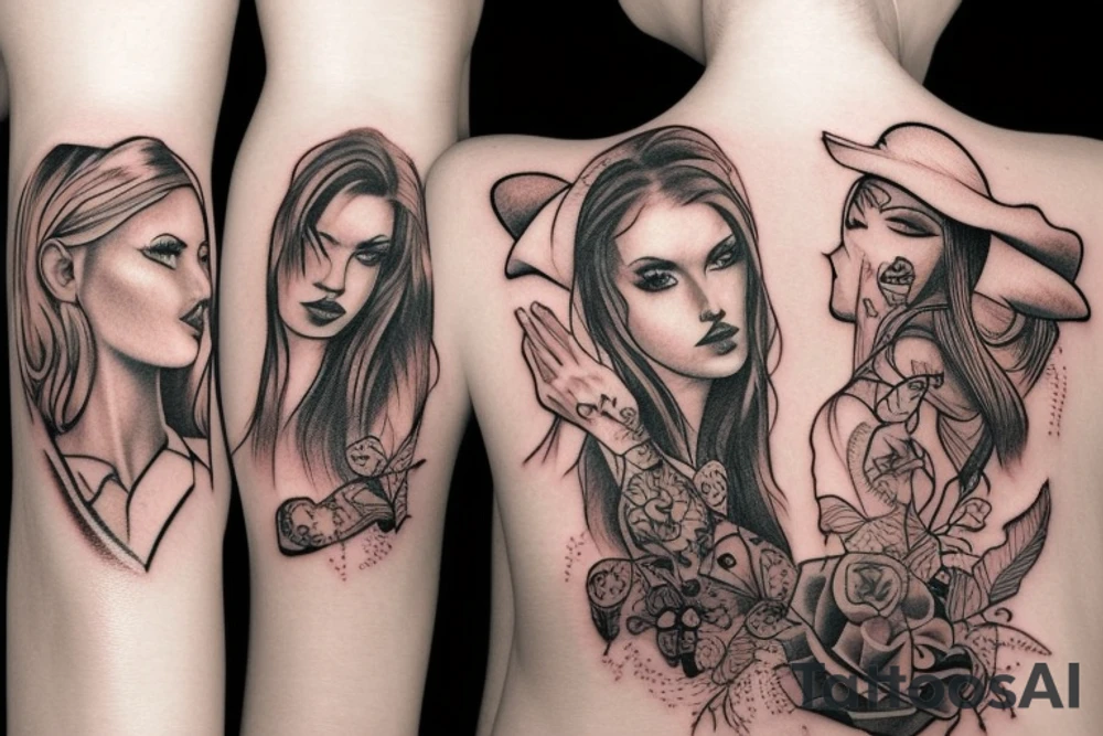 Cowgirl lesbians tattoo idea