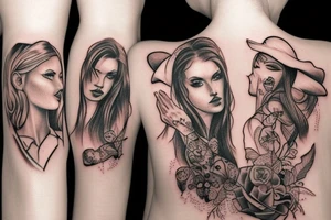 Cowgirl lesbians tattoo idea