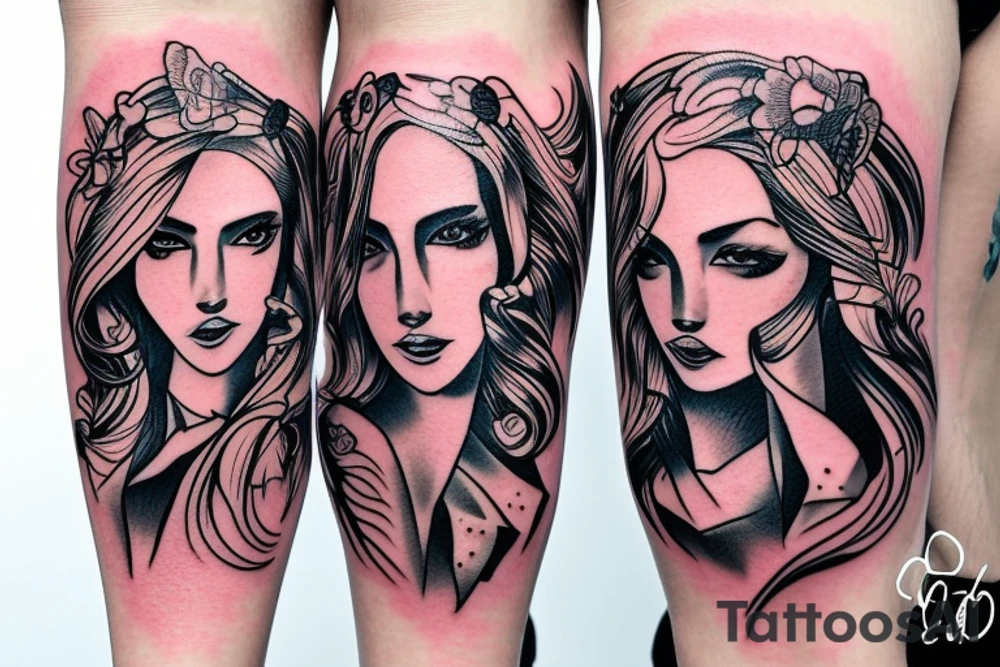 Cowgirl lesbians tattoo idea