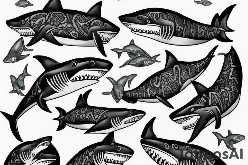 Shark maori tattoo idea