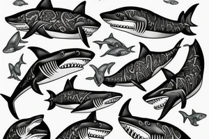 Shark maori tattoo idea