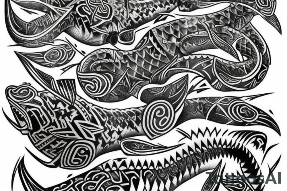 Shark maori tattoo idea