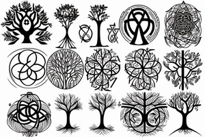 Spiritual word tree of life tattoo idea