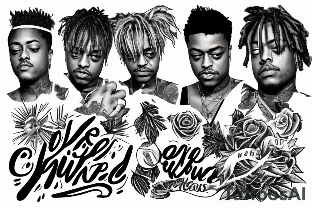 Juice WRLD holding a blunt tattoo idea
