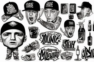 Eminem drinking juice tattoo idea