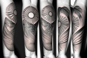 Moth, sun, moon tattoo idea