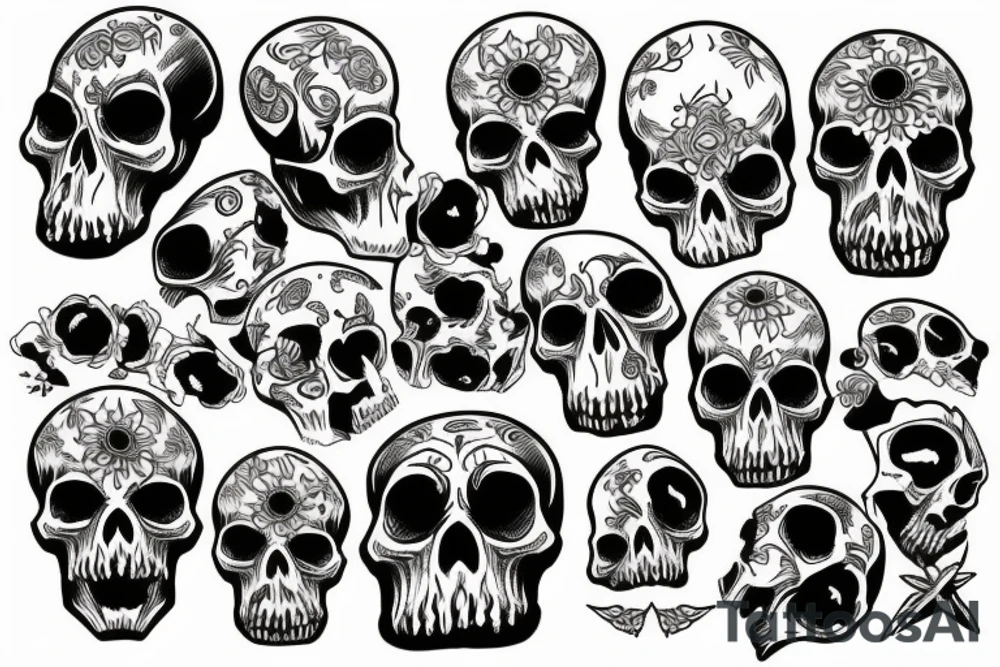 skulls tattoo idea