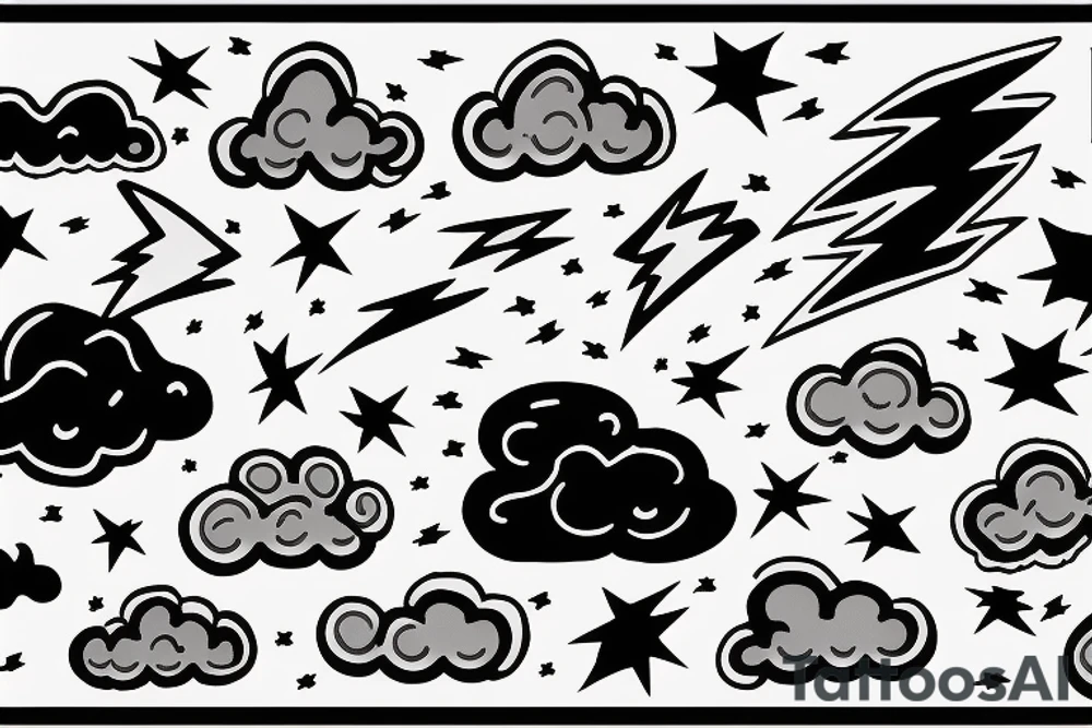 Lightning coming for a cloud tattoo idea