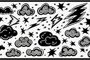 Lightning coming for a cloud tattoo idea