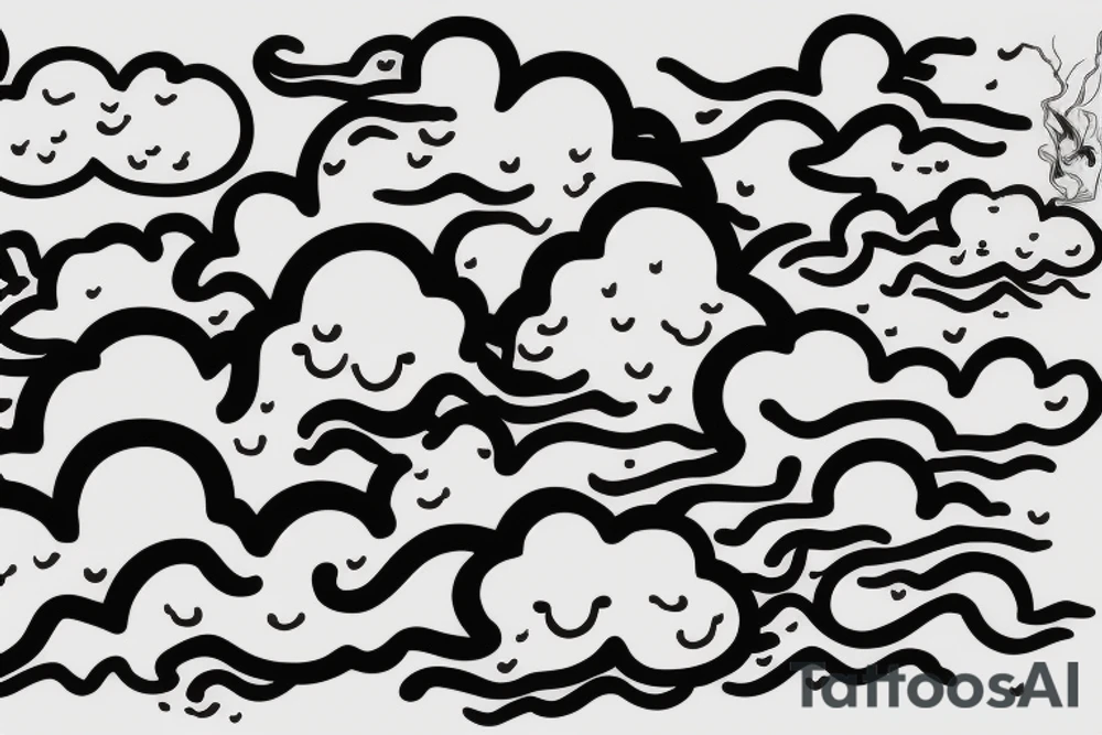 Lightning coming for a cloud tattoo idea