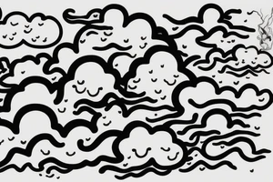 Lightning coming for a cloud tattoo idea